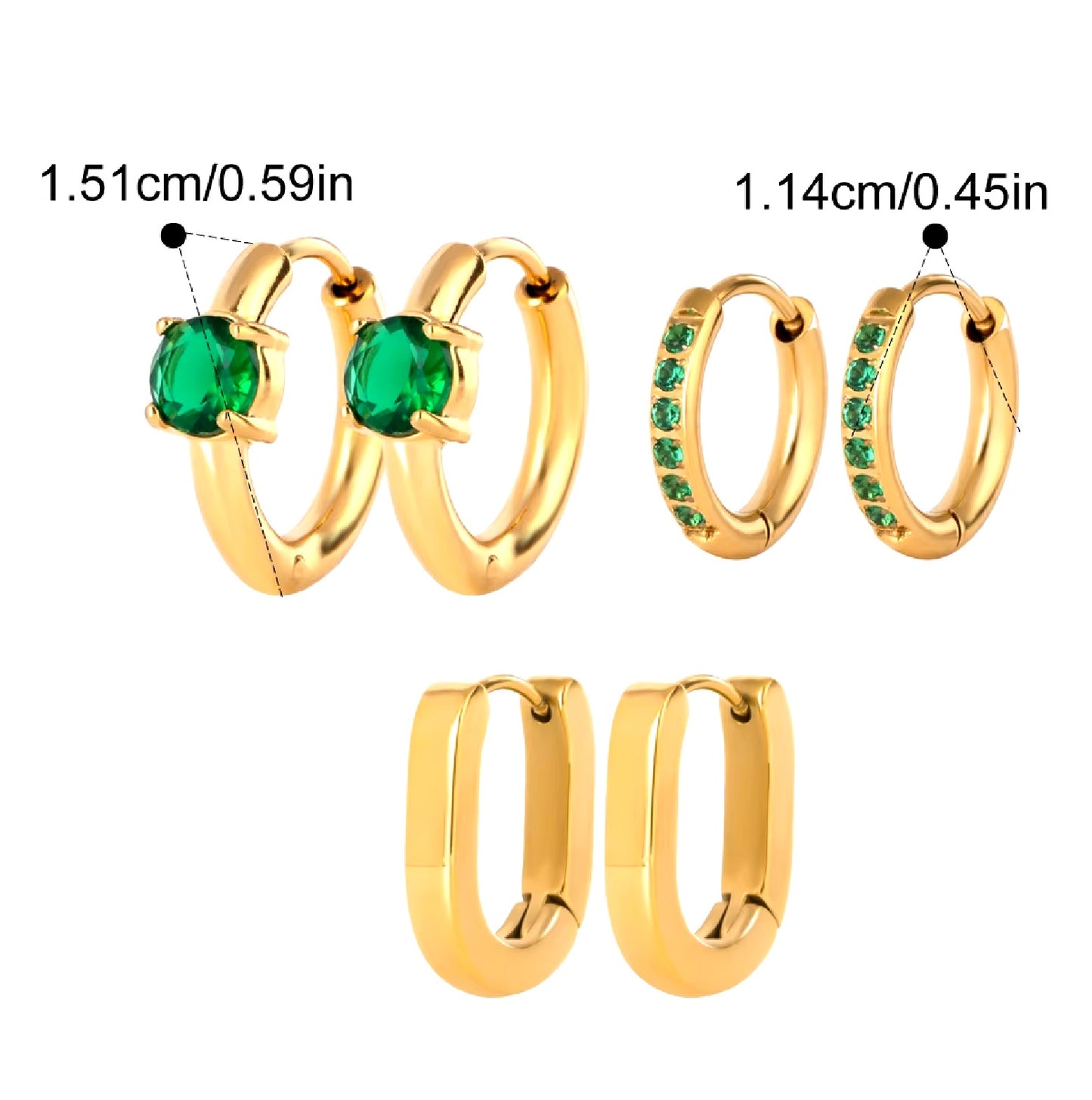 Chloe Set of 3 Hoops