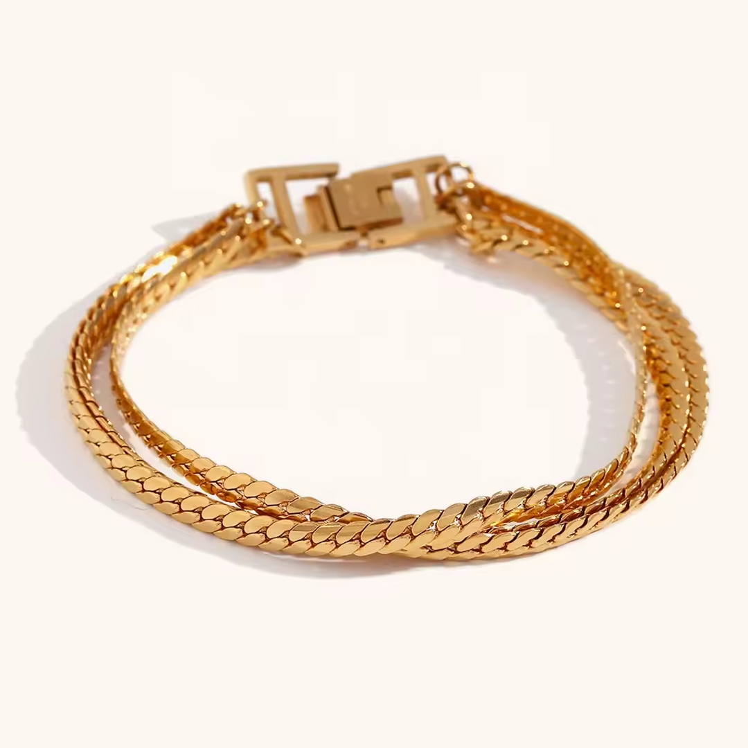 Frida 3-layer chain bracelet